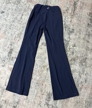 Athleta Girl High Rise Chit Chat Flare Pant Navy Blue Size XS 6 Athletic Yoga